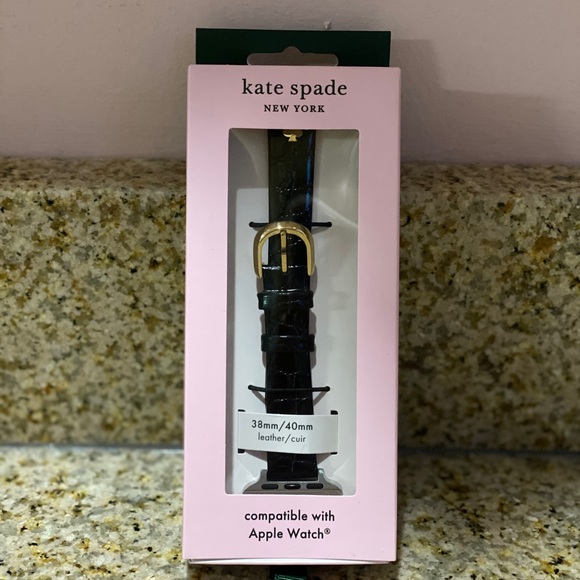 NEW! Kate Spade Croc Embossed Leather Apple Watch - Picture 6 of 14